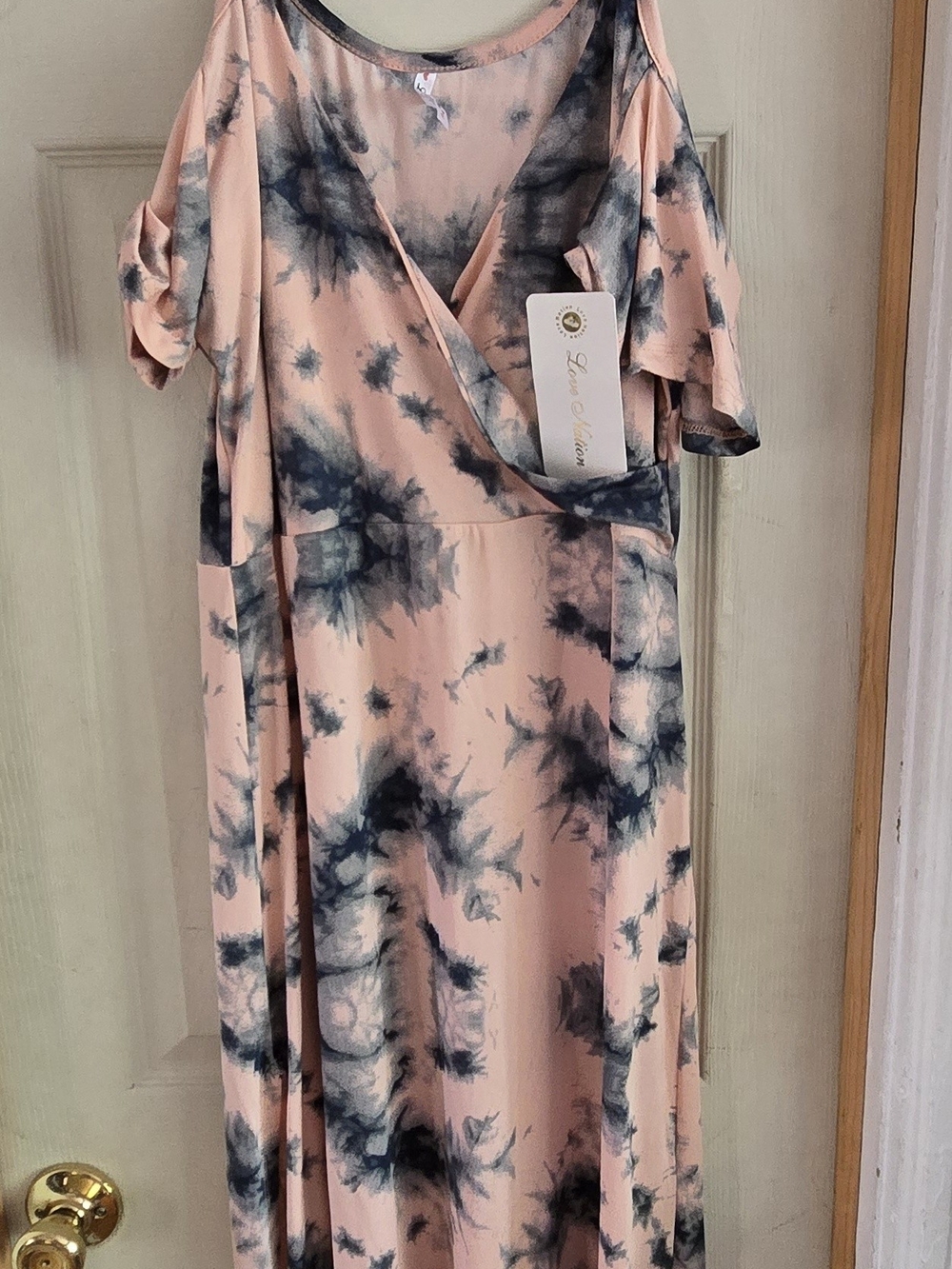 Love Nation Pink and Black Tie-Dye Dress